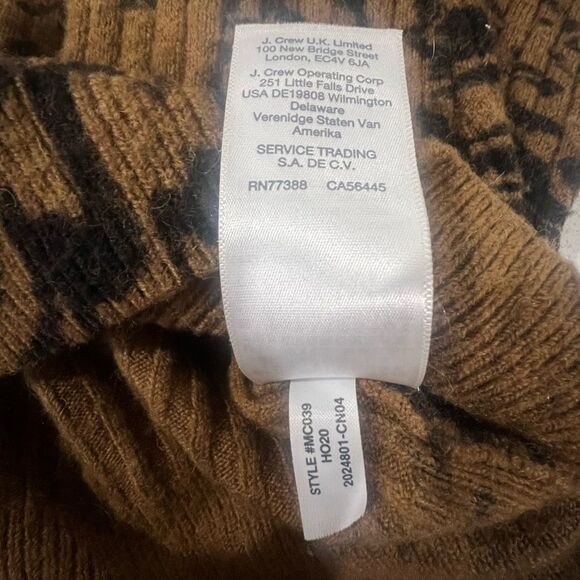 J.Crew Women’s Alpaca Blend Animal Print Button-Down Cardigan Sweater Size S - Picture 5 of 12